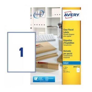 Avery Etichette Indirizzi / Pacchi ETICHETTE PER INDIRIZZI 210 X 297 – ETICHETTE X FOGLIO N 1   (25FF.)  INKJET   (CONF.DA 25 ETICHETTE)