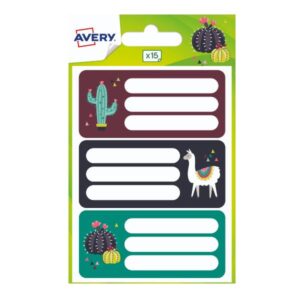 Avery Etichette Altri Formati CF15Etich. scuola 76×34 lama/cactus