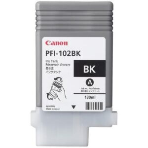 Canon CONSUMABILI PLOTTER SERBATOIO NERO PFI-102BK LP17 / IPF500 / IPF600 / IPF605 / IPF610 /   IPF700/IPF710/IPF720/IPF750/IPF755/IPF650/IPF655 (130ML) (1PZ)