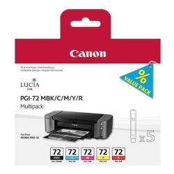 Canon CONSUMABILI STAMPANTI GETTO CONFEZIONE CONTENENTE N.1 SERBATOIO PGI-72MBK  N.1 SERBATOIO PGI-72C  N.1 SERBATOIO PGI-72M  N.1 SERBATOIO PGI-72Y  N.1 SERBATOIO PGI-72R