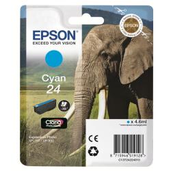 Epson CONSUMABILI STAMPANTI GETTO MATERIALE DI CONSUMO  CARTUCCE DI INCHIOSTRO  INCHIOSTRI CLARIA  PHOTOHD  24  ELEFANTE  CONFEZIONE SINGOLA  1 X 4 6 ML CIANO