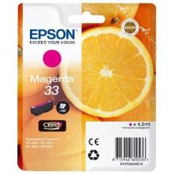 Epson CONSUMABILI STAMPANTI GETTO MATERIALE DI CONSUMO  CARTUCCE DI INCHIOSTRO  INCHIOSTRI CLARIA       PREMIUM  33  ARANCE  CONFEZIONE SINGOLA  1 X 4 5 ML MAGENTA  STANDARD