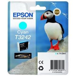 Epson CONSUMABILI STAMPANTI GETTO MATERIALE DI CONSUMO  CARTUCCE DI INCHIOSTRO  ULTRACHROME  HI-GLOSS2  T3242  PUFFIN  CONFEZIONE SINGOLA  1 X 14 0 ML CIANO