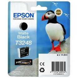 Epson CONSUMABILI STAMPANTI GETTO MATERIALE DI CONSUMO  CARTUCCE DI INCHIOSTRO  ULTRACHROME  HI-GLOSS2  T3248  PUFFIN  CONFEZIONE SINGOLA  1 X 14 0 ML NERO MATTE