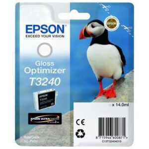 Epson CONSUMABILI STAMPANTI GETTO MATERIALE DI CONSUMO  CARTUCCE DI INCHIOSTRO  ULTRACHROME  HI-GLOSS2  T3240  PUFFIN  CONFEZIONE SINGOLA  1 X 14 0 ML GLOSS OPTIMIZER