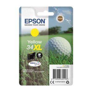 Epson CONSUMABILI STAMPANTI GETTO CARTUCCE DI INCHIOSTRO, DURABRITE  ULTRA, 34XL,                       PALLINA DA GOLF, CONFEZIONE SINGOLA, 1 X 10,8 ML GIALLO, XL