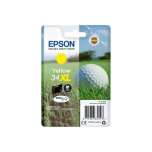 Epson CONSUMABILI STAMPANTI GETTO CARTUCCE DI INCHIOSTRO, DURABRITE  ULTRA, 34XL,                       PALLINA DA GOLF, CONFEZIONE SINGOLA, 1 X 10,8 ML GIALLO, XL, RF+AM