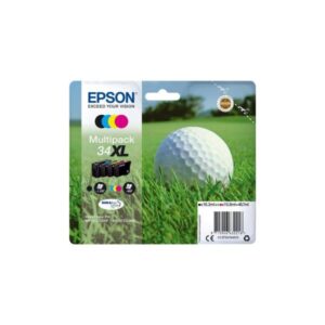 Epson CONSUMABILI STAMPANTI GETTO DURABRITE  ULTRA  34XL  PALLINA DA GOLF  MULTIPACK  1 X              10 8 ML GIALLO  1 X 16 3 ML NERO  1 X 10 8 ML CIANO  1 X