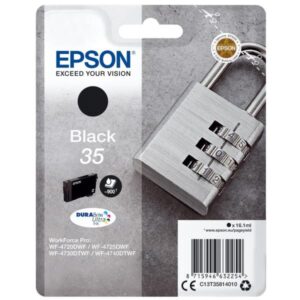 Epson CONSUMABILI STAMPANTI GETTO MATERIALE DI CONSUMO  CARTUCCE DI INCHIOSTRO  DURABRITE  ULTRA  35    LUCCHETTO  CONFEZIONE SINGOLA  1 X 16 1 ML NERO