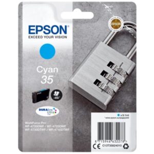 Epson CONSUMABILI STAMPANTI GETTO MATERIALE DI CONSUMO  CARTUCCE DI INCHIOSTRO  DURABRITE  ULTRA  35    LUCCHETTO  CONFEZIONE SINGOLA  1 X 9 1 ML CIANO