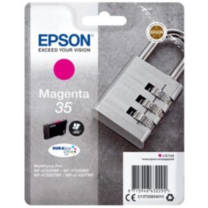 Epson CONSUMABILI STAMPANTI GETTO MATERIALE DI CONSUMO  CARTUCCE DI INCHIOSTRO  DURABRITE  ULTRA  35    LUCCHETTO  CONFEZIONE SINGOLA  1 X 9 1 ML MAGENTA