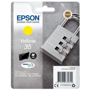 Epson CONSUMABILI STAMPANTI GETTO MATERIALE DI CONSUMO  CARTUCCE DI INCHIOSTRO  DURABRITE  ULTRA  35    LUCCHETTO  CONFEZIONE SINGOLA  1 X 9 1 ML GIALLO