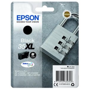 Epson CONSUMABILI STAMPANTI GETTO MATERIALE DI CONSUMO  CARTUCCE DI INCHIOSTRO  DURABRITE  ULTRA  35XL  LUCCHETTO  CONFEZIONE SINGOLA  1 X 41 2 ML NERO  XL