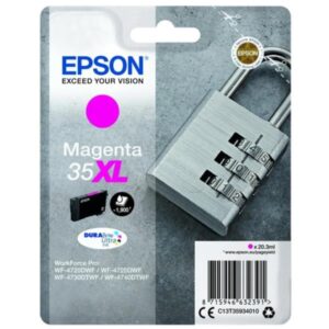 Epson CONSUMABILI STAMPANTI GETTO MATERIALE DI CONSUMO  CARTUCCE DI INCHIOSTRO  DURABRITE  ULTRA  35XL  LUCCHETTO  CONFEZIONE SINGOLA  1 X 20 3 ML MAGENTA  XL