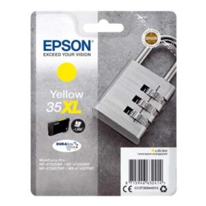 Epson CONSUMABILI STAMPANTI GETTO MATERIALE DI CONSUMO  CARTUCCE DI INCHIOSTRO  DURABRITE  ULTRA  35XL  LUCCHETTO  CONFEZIONE SINGOLA  1 X 20 3 ML GIALLO  XL  RF AM