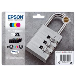 Epson CONSUMABILI STAMPANTI GETTO MATERIALE DI CONSUMO  CARTUCCE DI INCHIOSTRO  DURABRITE  ULTRA  35XL  LUCCHETTO  MULTIPACK  1 X 20 3 ML CIANO  1 X 20 3 ML MAGENTA  1 X