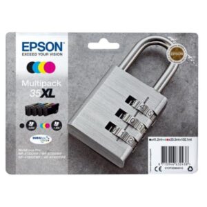 Epson CONSUMABILI STAMPANTI GETTO MATERIALE DI CONSUMO  CARTUCCE DI INCHIOSTRO  DURABRITE  ULTRA  35XL  LUCCHETTO  MULTIPACK  1 X 20 3 ML GIALLO  1 X 20 3 ML CIANO  1 X