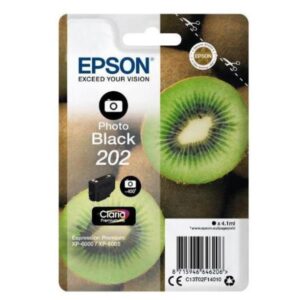 Epson CONSUMABILI STAMPANTI GETTO MATERIALE DI CONSUMO: CARTUCCE DI INCHIOSTRO, INCHIOSTRI CLARIA       PREMIUM, 202, KIWI, CONFEZIONE SINGOLA, 1 X 4,1 ML NERO PHOTO,