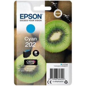 Epson CONSUMABILI STAMPANTI GETTO INCHIOSTRI CLARIA  PREMIUM, 202, KIWI, CONFEZIONE SINGOLA, 1 X        4,1 ML CIANO, STANDARD, RF+AM