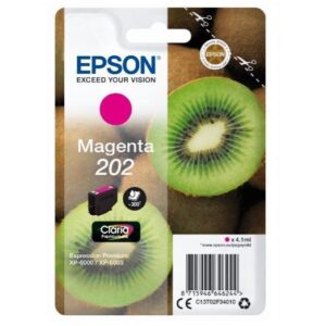 Epson CONSUMABILI STAMPANTI GETTO MATERIALE DI CONSUMO: CARTUCCE DI INCHIOSTRO, INCHIOSTRI CLARIA       PREMIUM, 202, KIWI, CONFEZIONE SINGOLA, 1 X 4,1 ML MAGENTA, STANDARD