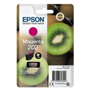 Epson CONSUMABILI STAMPANTI GETTO CARTUCCE DI INCHIOSTRO, INCHIOSTRI CLARIA  PREMIUM, 202, KIWI,        CONFEZIONE SINGOLA, 1 X 4,1 ML MAGENTA, STANDARD, RF+AM