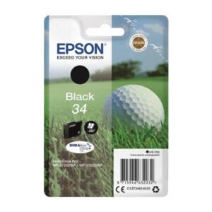 Epson CONSUMABILI STAMPANTI GETTO MATERIALE DI CONSUMO  CARTUCCE DI INCHIOSTRO  DURABRITE  ULTRA  34    PALLINA DA GOLF  CONFEZIONE SINGOLA  1 X 6 1 ML NERO