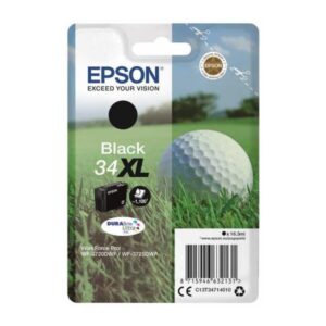 Epson CONSUMABILI STAMPANTI GETTO CARTUCCE DI INCHIOSTRO  DURABRITE  ULTRA  34XL  PALLINA DA GOLF       CONFEZIONE SINGOLA  1 X 16 3 ML NERO  XL