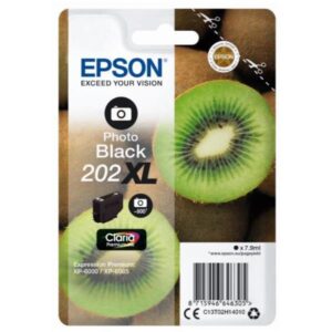 Epson CONSUMABILI STAMPANTI GETTO MATERIALE DI CONSUMO: CARTUCCE DI INCHIOSTRO, INCHIOSTRI CLARIA       PREMIUM, 202XL, KIWI, CONFEZIONE SINGOLA, 1 X 7,9 ML NERO PHOTO,