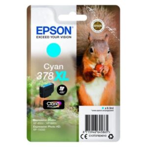 Epson CONSUMABILI STAMPANTI GETTO INCHIOSTRI CLARIA  PHOTO HD, 378XL, SCOIATTOLO, CONFEZIONE SINGOLA, 1 X 9,3 ML CIANO, ELEVATA, XL