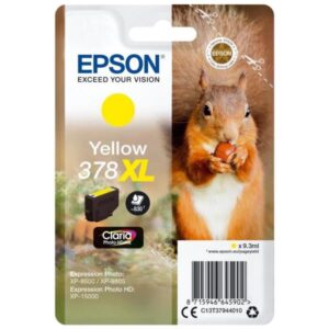 Epson CONSUMABILI STAMPANTI GETTO INCHIOSTRI CLARIA  PHOTO HD, 378XL, SCOIATTOLO, CONFEZIONE SINGOLA, 1 X 9,3 ML GIALLO, ELEVATA, XL