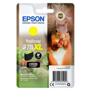 Epson CONSUMABILI STAMPANTI GETTO INCHIOSTRI CLARIA  PHOTO HD, 378XL, SCOIATTOLO, CONFEZIONE SINGOLA, 1 X 9,3 ML GIALLO, ELEVATA, XL, RF+AM