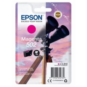 Epson CONSUMABILI STAMPANTI GETTO MATERIALE DI CONSUMO: CARTUCCE DI INCHIOSTRO  502  BINOCOLO           CONFEZIONE SINGOLA, 1 X 3,3 ML MAGENTA, STANDARD, STANDARD, RF+AM