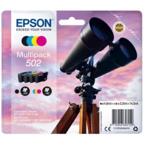 Epson CONSUMABILI STAMPANTI GETTO T02V6 BINOCOLO MPK NERO ~210 PAGES + 3 COLORI STD ~165 PAGES CAD.     (CARTUCCIA INCHIOSTRO CON ANT.)