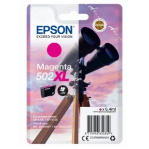 Epson CONSUMABILI STAMPANTI GETTO MATERIALE DI CONSUMO: CARTUCCE DI INCHIOSTRO  502XL  BINOCOLO         CONFEZIONE SINGOLA, 1 X 6,4 ML MAGENTA, ELEVATA, XL, RF+AM