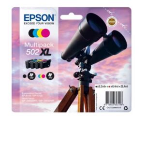 Epson CONSUMABILI STAMPANTI GETTO MULTIPACK 4-COLOURS 502XL INK   BINOCOLO  MULTIPACK  1 X 9 2 ML NERO  1 X 6 4 ML CIANO  1 X 6 4 ML MAGENTA  GIALLO