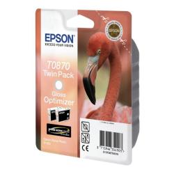 Epson CONSUMABILI STAMPANTI GETTO TWINPACK T087 CONTENENTE N.2 CARTUCCE GLOSS OPTIMIZER  PER LA FINITURALUCIDA DELLE STAMPE SENZA ANTITACCHEGGIO STYLUS PHOTO R1900