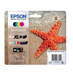 Epson CONSUMABILI STAMPANTI GETTO T03A9 MPK IBRIDO NERO 603 SERIE INK XL  500 PAG + 3 COLORI STD  130   PAG CAD