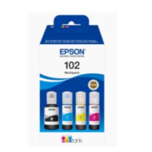 Epson CONSUMABILI STAMPANTI GETTO 102  ECOTANK MULTIPACK 4-COLORI FLACONE DI INCHIOSTRO NERO  CIANO     MAGENTA  GIALLO  DA 65 ML