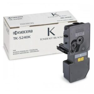 Kyocera Consumabili Multifunzione Laser TONER NERO TK-5240C PER ECOSYS P5026CDN/CDW / ECOSYS M5526CDN/CDW – CAPACITA 3000 PAGINE IN FORMATO A4 (ISO/IEC 19798)