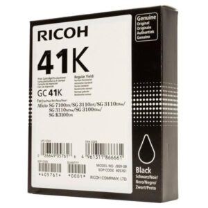 Ricoh CONSUMABILI STAMPANTI GETTO CARTUCCIA NERO TYPE GC41K PER AFICIO SG3110DN-3110DNW                 DURATA 2.500 PAGINE