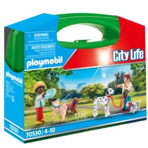 PlayMobil Playsets e Accessori CARRYING CASE BAMBINI CON CUCCIOLI