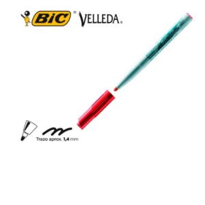 Bic Marcatori Bic Whiteboard Marker Velleda 1741 rosso punta tonda ultra-resistente tratto 1 4 mm -Bic- fusto in plastica facile da impugnare (conf.12)