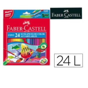 Faber Castell Pastelli Matite colorate acquerellabili RED RANGE con fusto esagonale e sistema SV per proteggere la mina (conf.25)