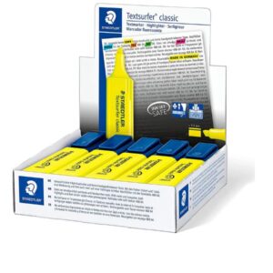 Staedtler Evidenziatori Evidenziatore Textsurfer Classic giallo   punta a scalpello ca. 15 mm inchiostro resistente alla luce chiusura a scatto (Cof. 10 pz)