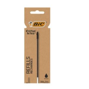 Bic Penne a Sfera CRISTAL FUSTO METAL+2 REFILL-NERO