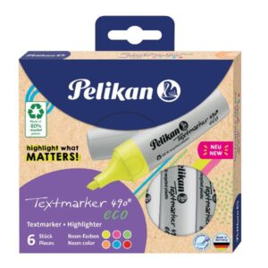 Pelikan Evidenziatori Evidenziatore textmarker 490 ECO NEON blister da 6pz colori assortiti