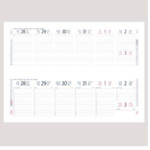 In Tempo AGENDE e DIARI PLANNING SETTIMANALE 30X10 ALFA IN PAPERCOAT ROSSO