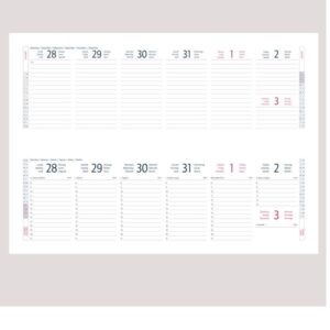 In Tempo AGENDE e DIARI PLANNING SETTIMANALE 30X10 ALFA IN PAPERCOAT NERO