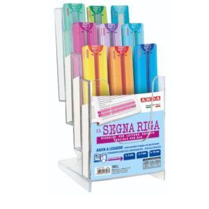 Arda Righe Esp. 36 righelli SEGNARIGA – LETTURA FACILITATA SPECIALI DSA   – pz h.5 mm  pz h.7 mm  pz h.10 mm