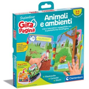 Clementoni Giochi scientifici Girapagina – Libro Animali e Ambienti